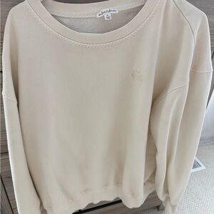 For Love And Lemons Cream Crew Neck Sweater